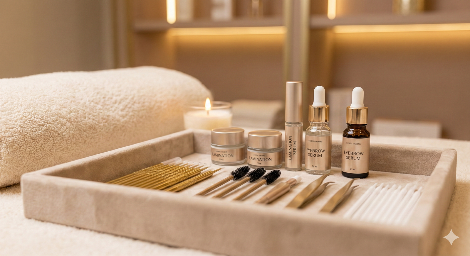 Augenbrauen und Wimpern